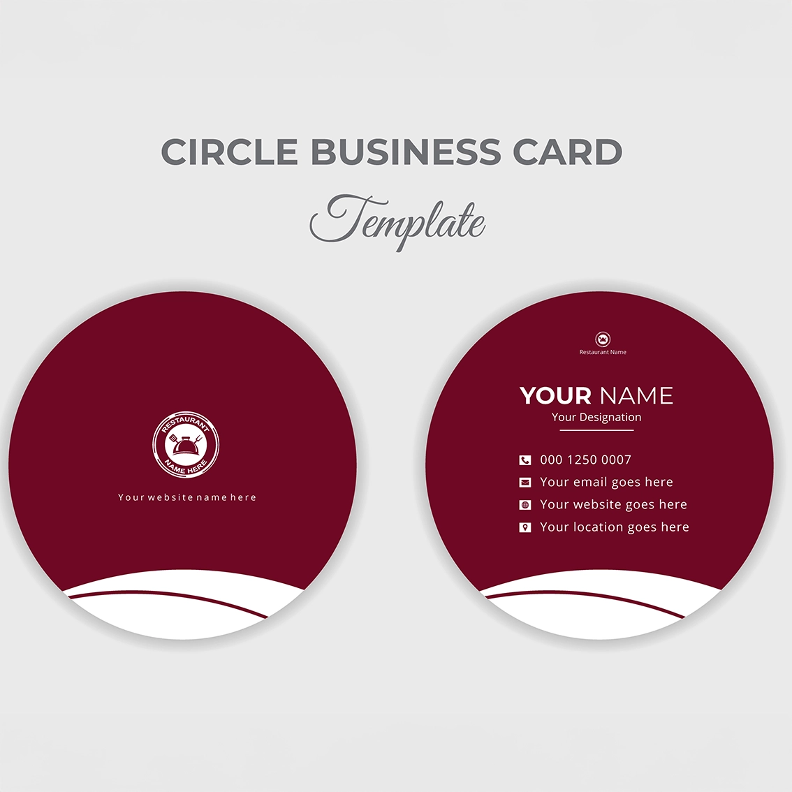 Restaurant Modern Creative Simple Circle